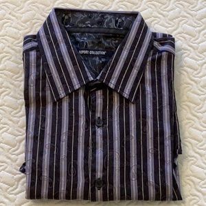 Large - Report Collection Beautiful Never Worn Stripped Button Down